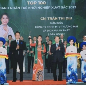 Những chia sẻ Chị Trần Thị Dịu, Giám đốc Công ty TNHH MTV Thương mại và Dịch vụ An Phát Đắk Nông tại buổi trao top 100 doanh nhân trẻ của Việt Nam